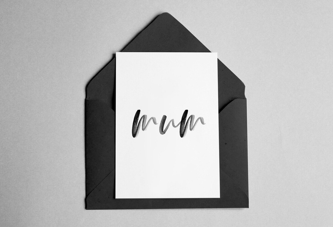 Mum Greeting Card Birthday Mothers Day Minimalist Art Print