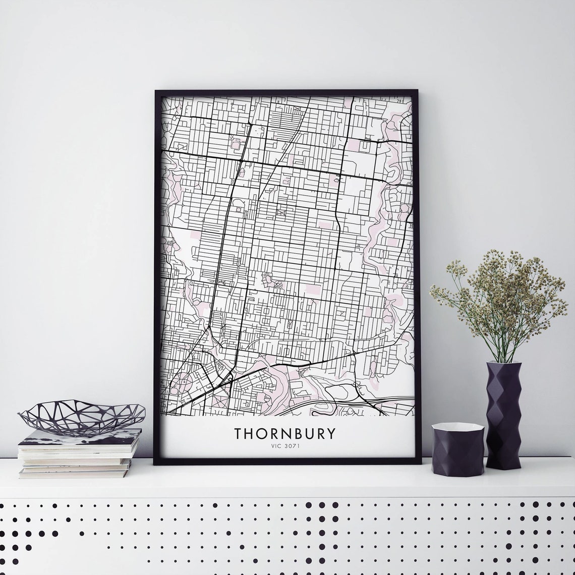 Thornbury Melbourne City Map Art Print