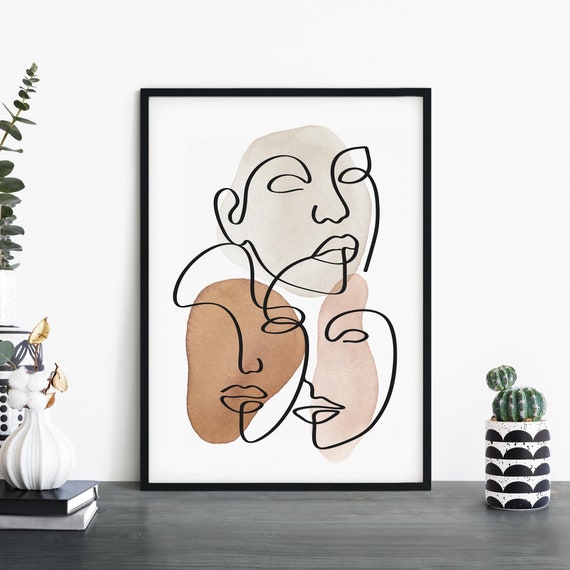 Harmony Female Line Drawing Art Print