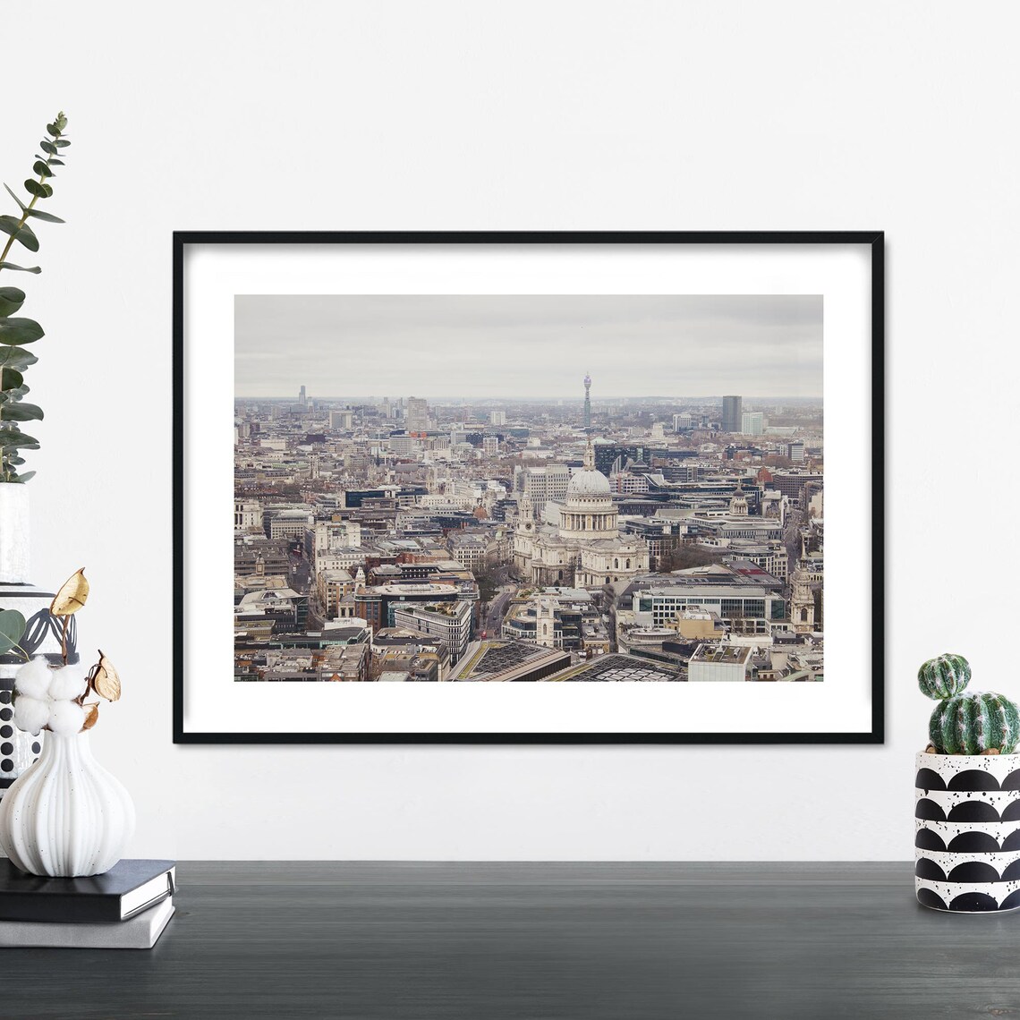 St Pauls Cathedral London Cityscape Aerial Photography Poster
