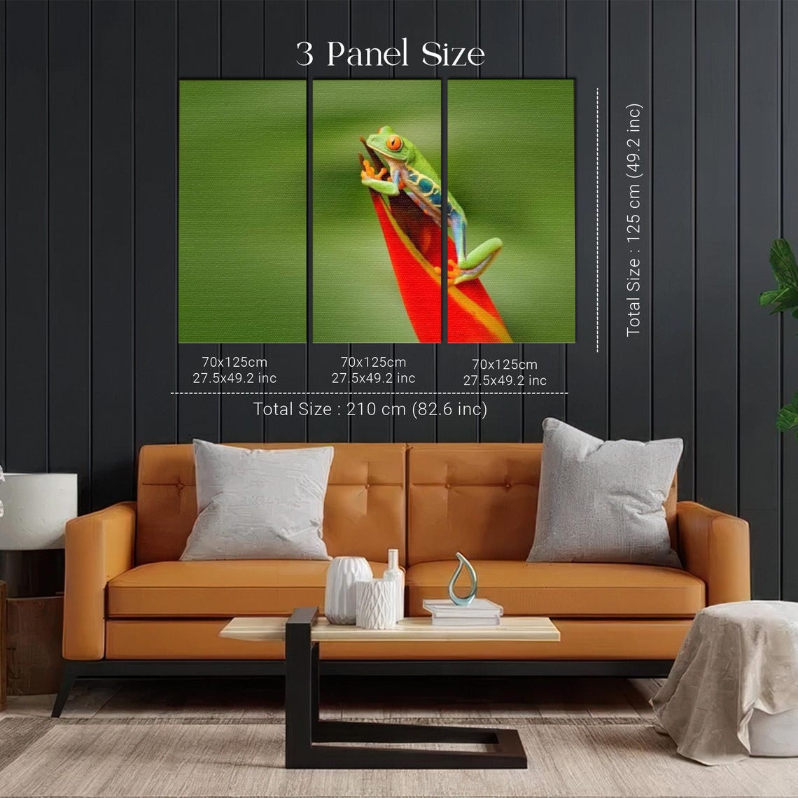 Red Eyed Tree Frog Resting On A Bright Tropical Red Flower Poster - Image 2