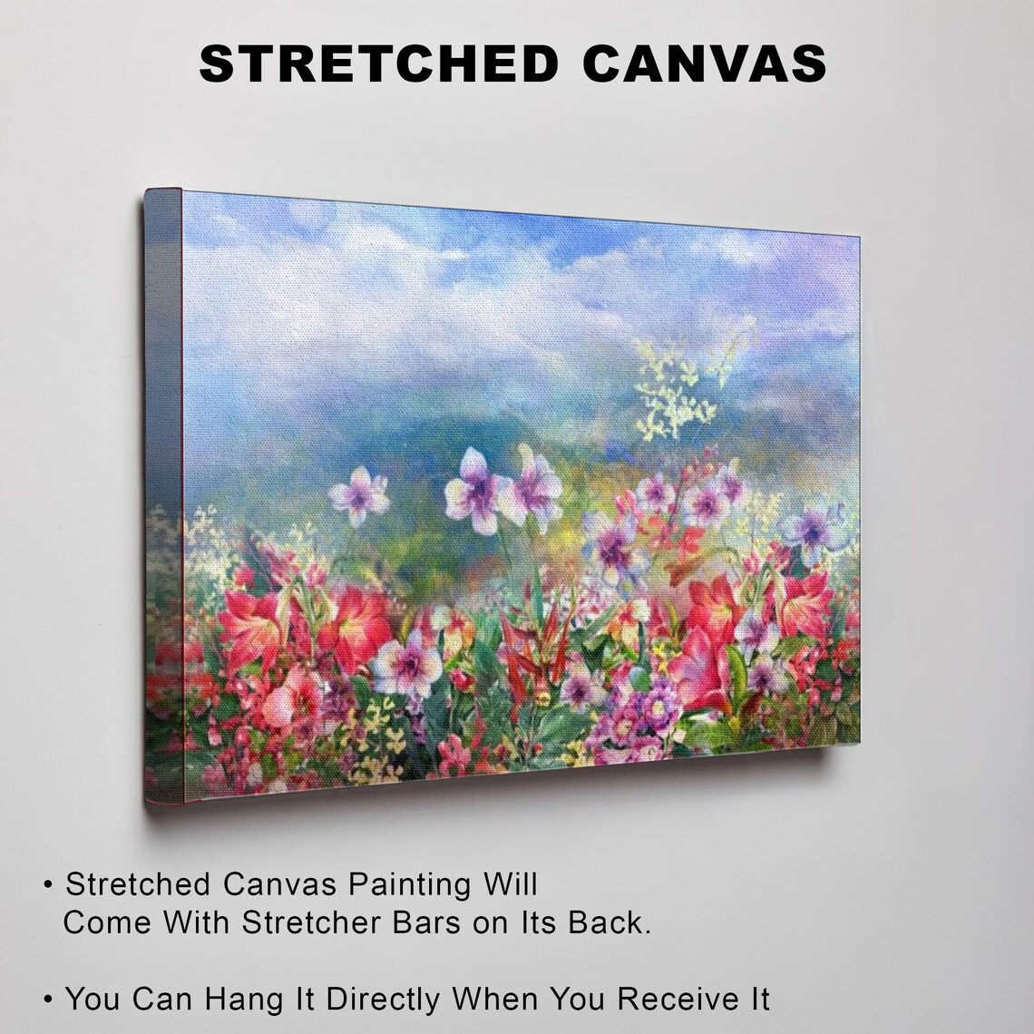 Bright Watercolor Wildflowers Blooming In A Sunny Field Art Poster - Image 3