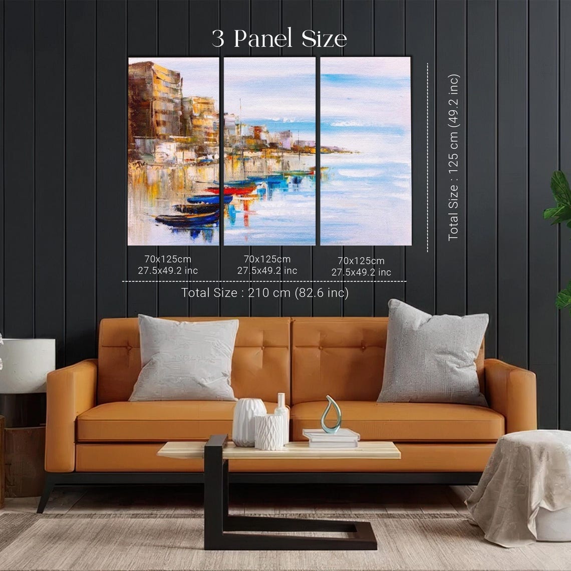 Mykonos Port With Colorful Boats Reflective Water Art Poster - Image 2