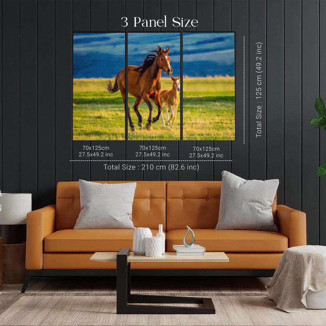 Chestnut Mare And Foal Galloping Across Sunny Green Pasture Poster - Image 2