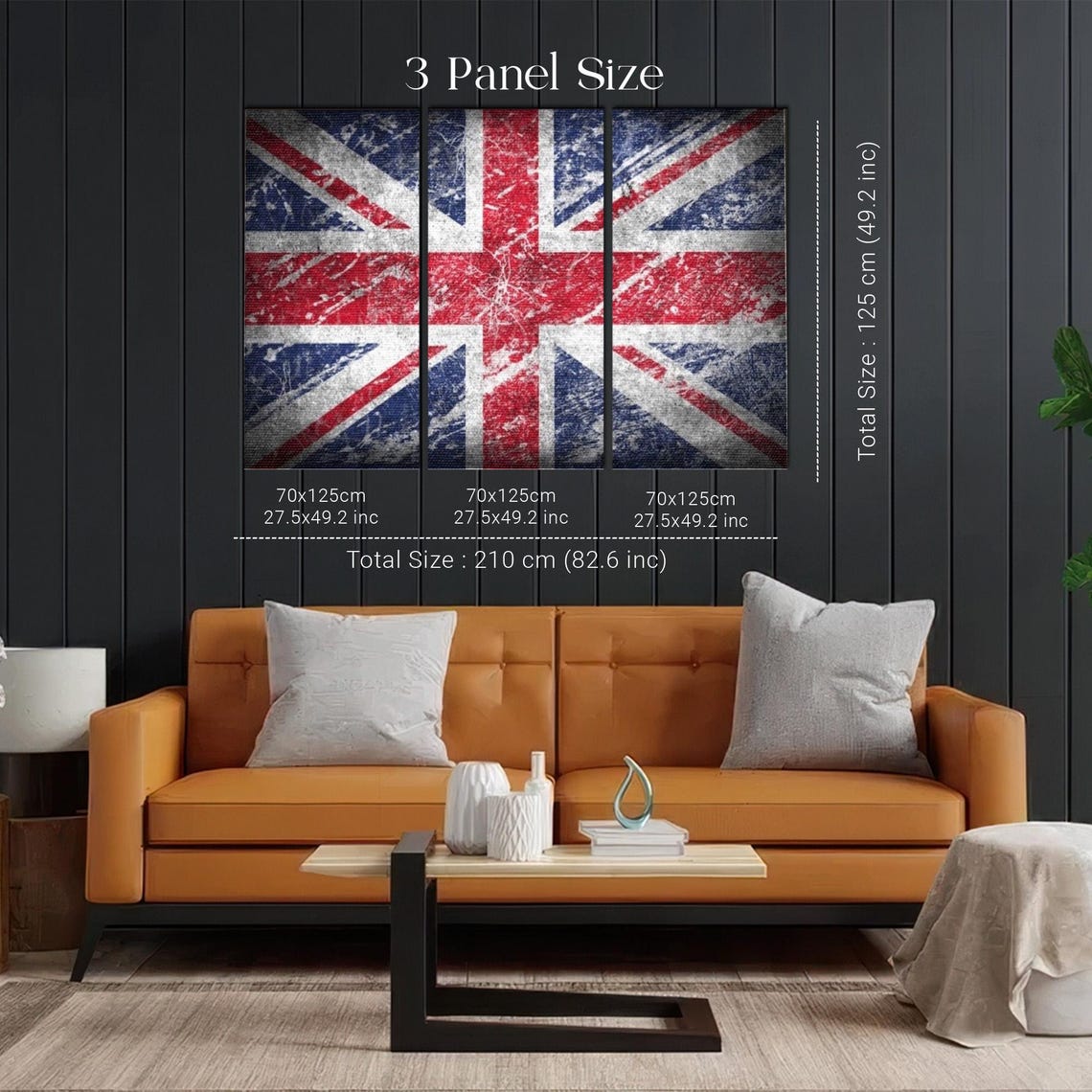 Distressed Vintage Union Jack British Flag with Worn Texture Poster - Image 2