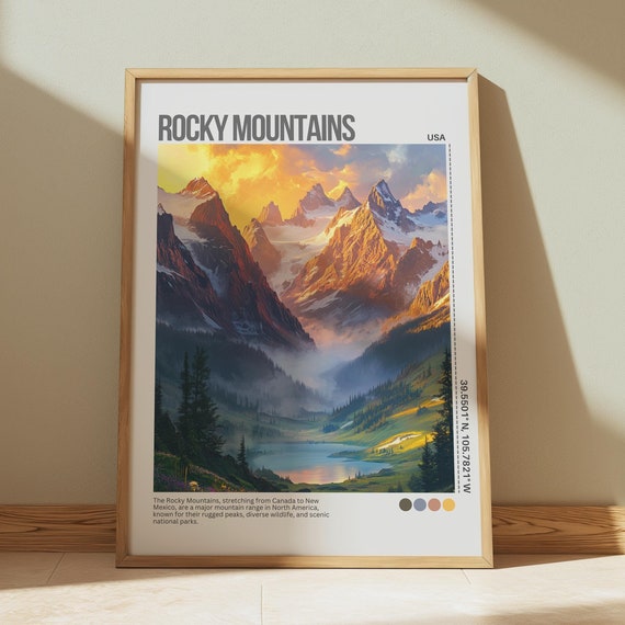 Rocky Mountains Print Rocky Mountains Wall Art Rocky Mountains Poster Rocky Mountains Photo Rocky Mountains Decor Home Decor