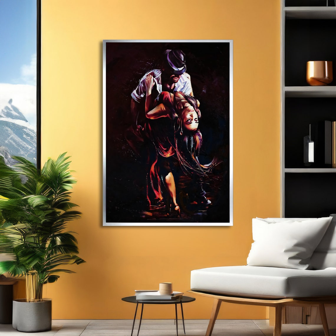 Passionate Tango Dance Art Romantic Couple Wall Decor Latin Dance Poster Wall Art Design Ready To Hang Decoration - Image 4