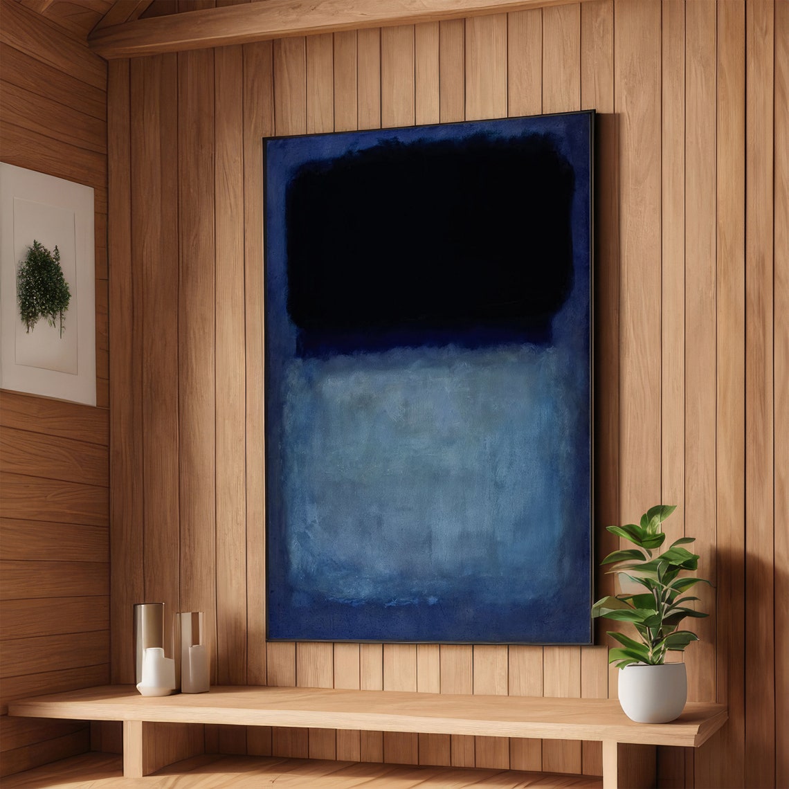 Deep Indigo Night Blue Rothko Style Abstract Color Field Poster
