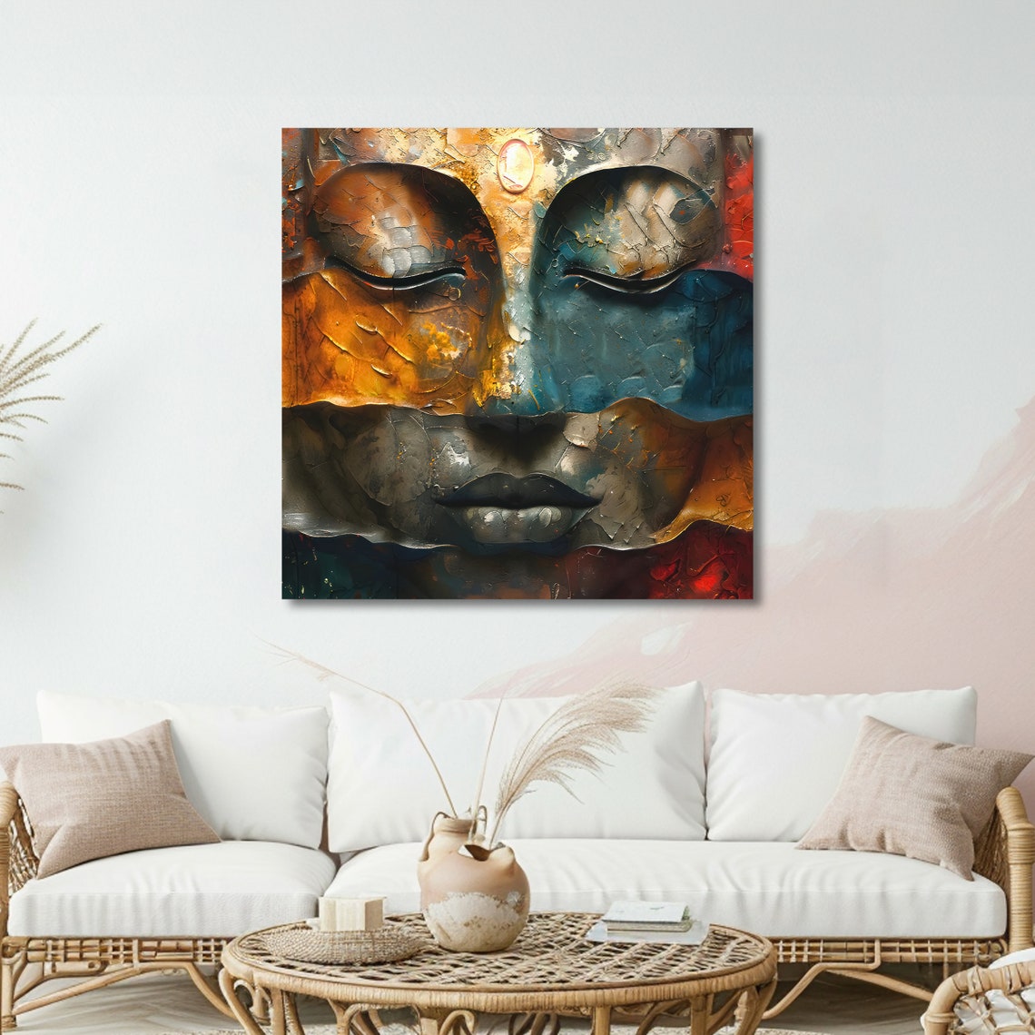 Buddha Harmony Tranquil Buddha Wall Art Peaceful Zen Painting - Image 5