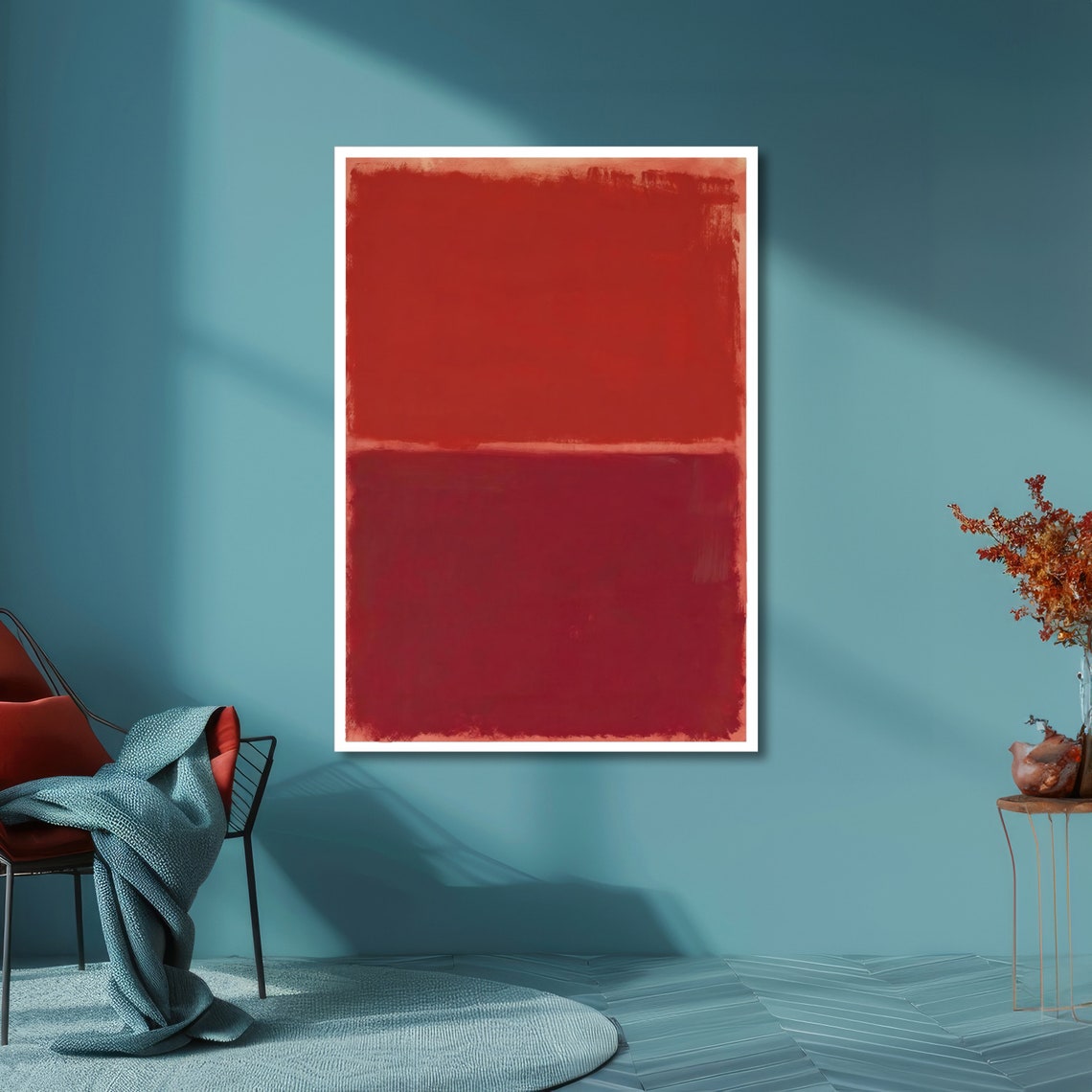 Passionate Red Layers Rothko Style Abstract Color Field Poster - Image 6