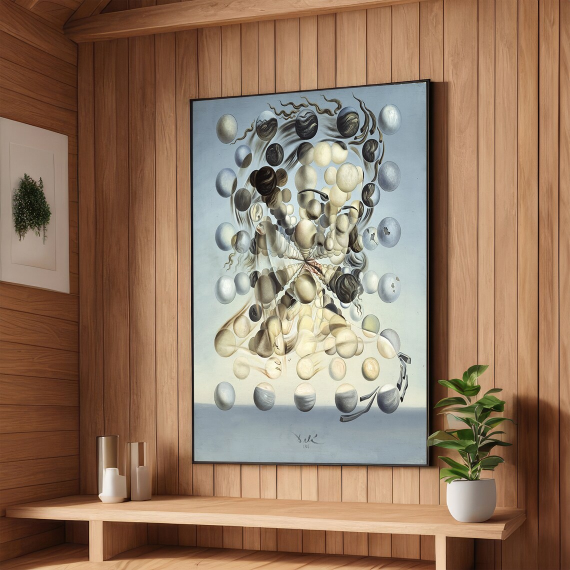 Dali Galatea of the Spheres Atomic Head Surrealist Art Poster