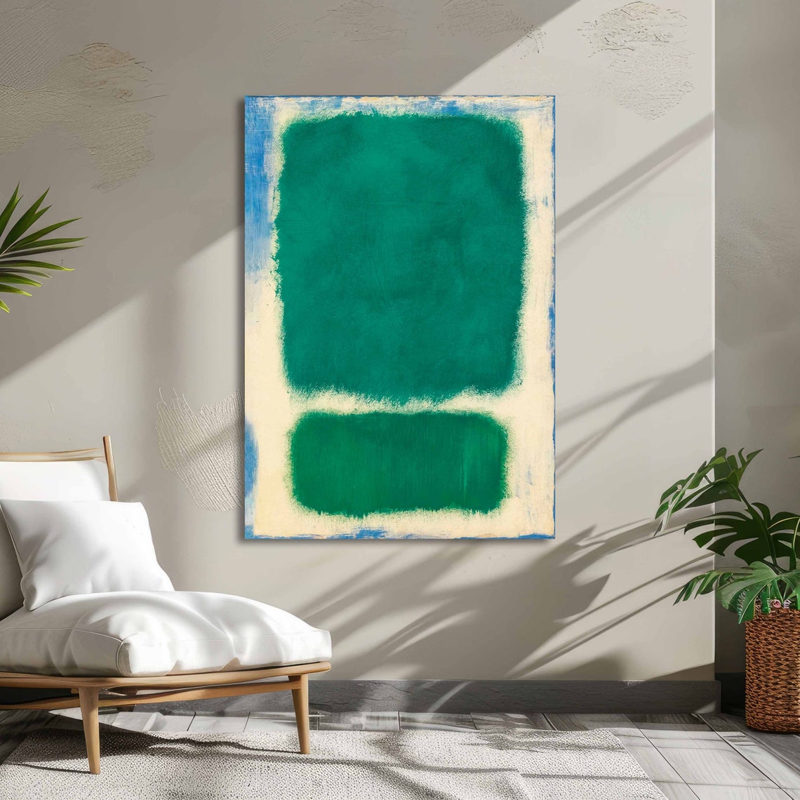 Emerald Green Rothko-Style Color Field Abstract Minimalist Poster - Image 5