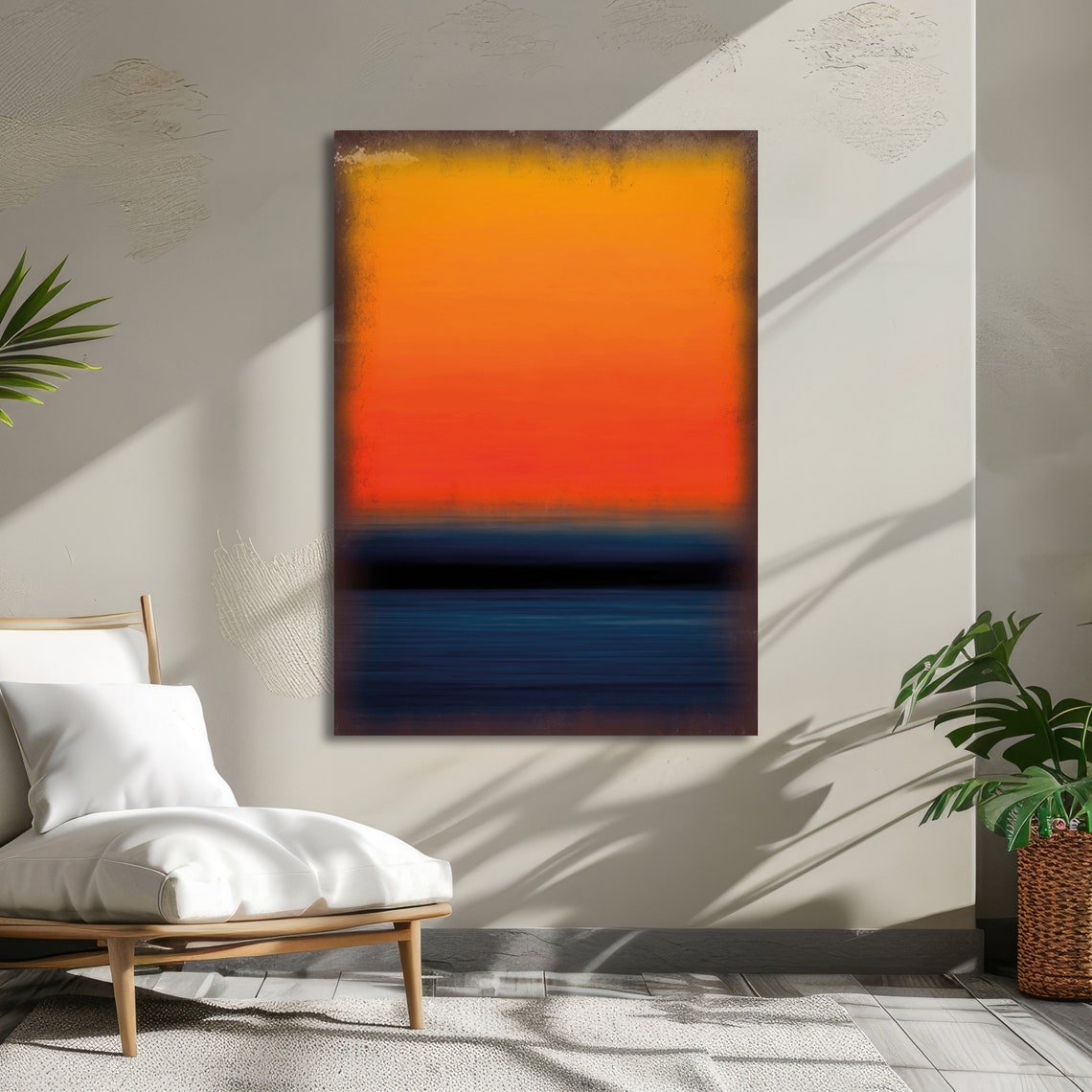 Sunset Serenity Rothko Inspired Abstract Ready To Hang Art - Image 5
