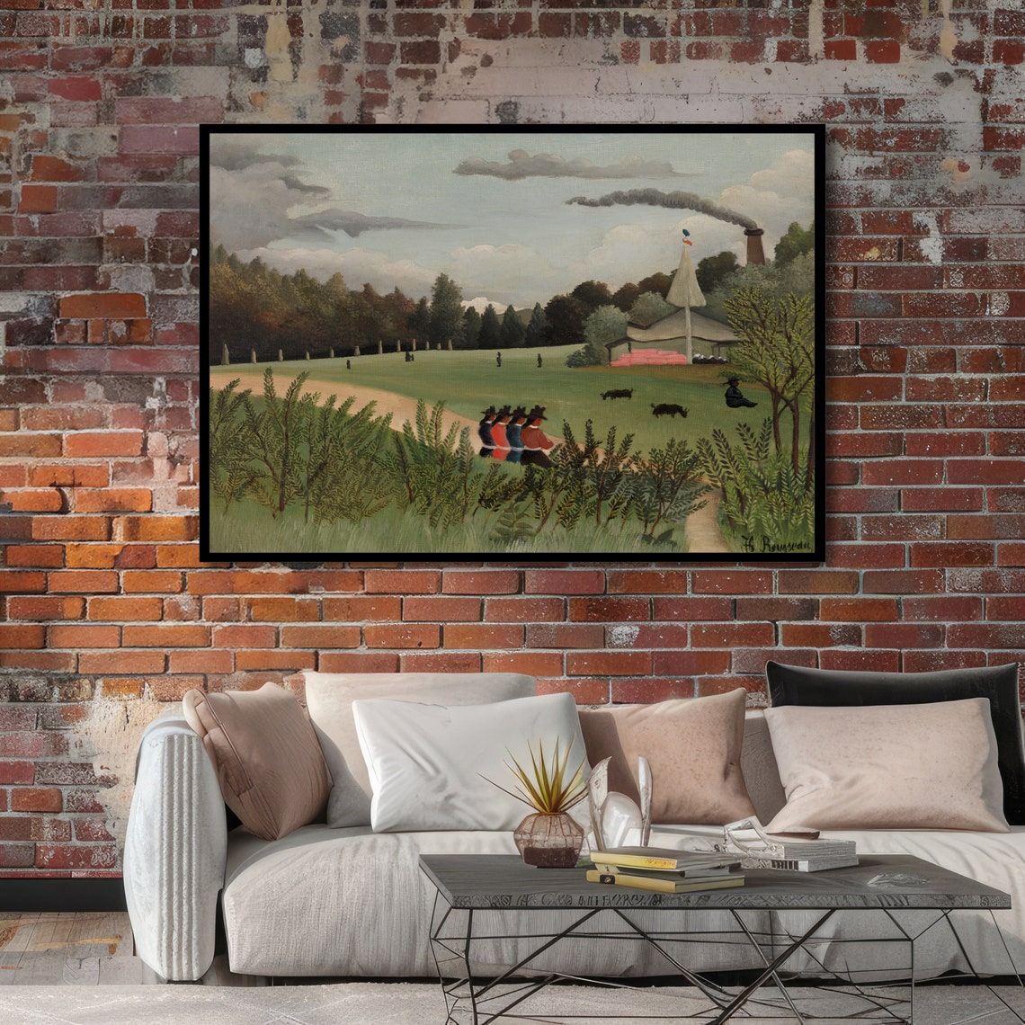 Rendezvous In The Forest Rousseau Art Print Primitivism Masterpiece Ready To Hang Decoration - Image 4