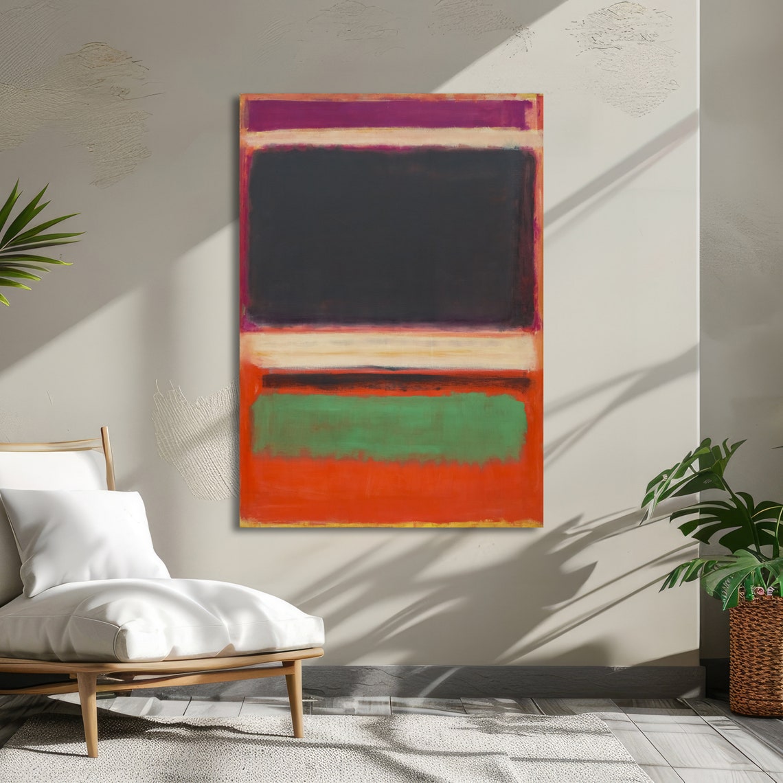 Multicolor Blocks Rothko Style Abstract Poster in Jewel Tones - Image 6