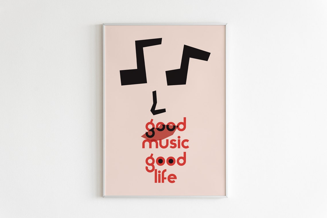 Music Poster Music Print Good Music Jazz Print Wall Art Music Home Decor Print Minimalist Art Minimalist Poster Music Art - Image 2