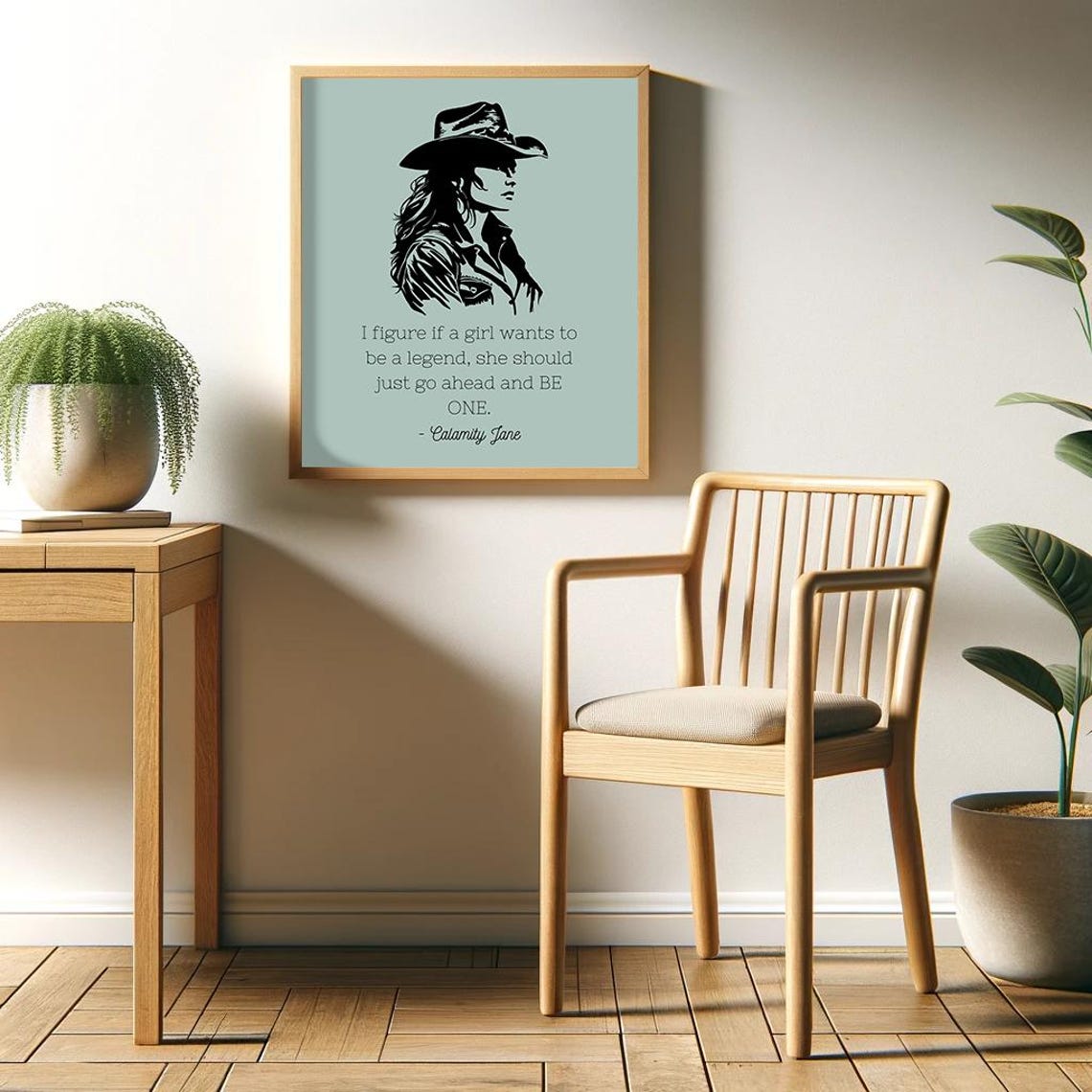 Calamity Jane Be a Legend Inspirational Western Quote Poster - Image 2