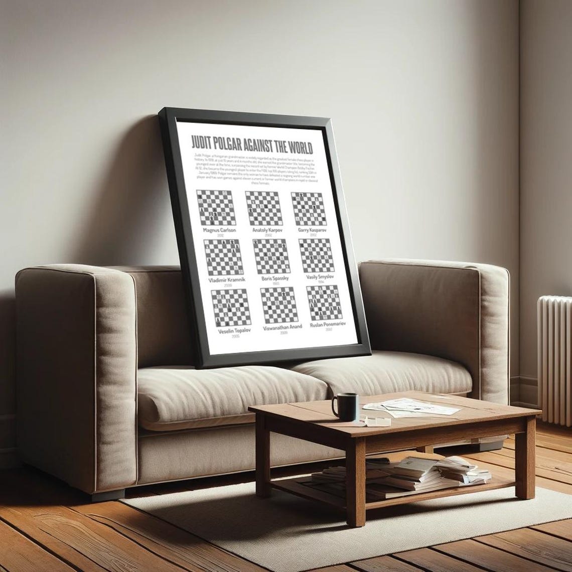 Judit Polgar Against the World Chess Grandmaster Wins History Poster - Image 2