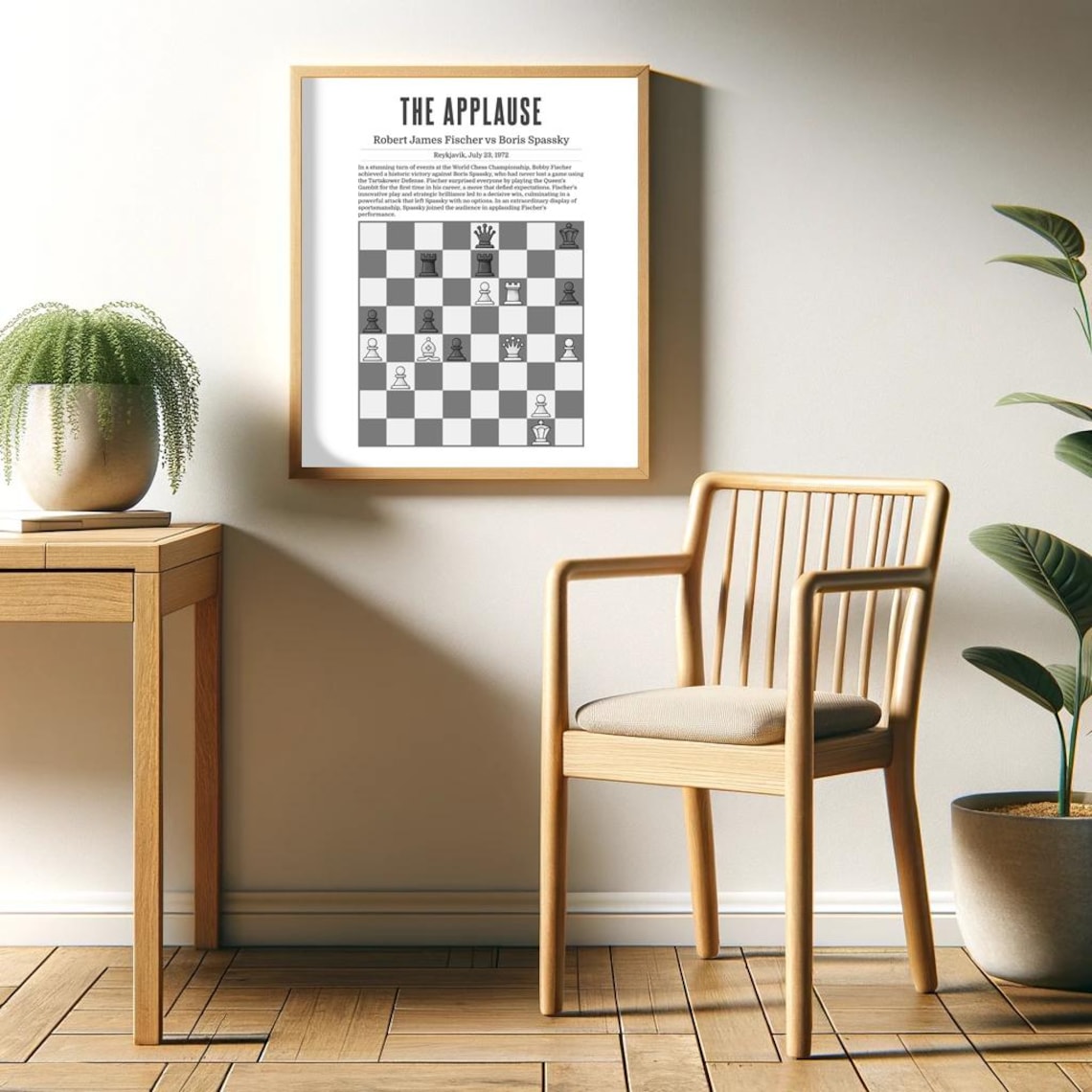 The Applause Fischer vs Spassky Reykjavik 1972 Chess Match Poster - Image 2