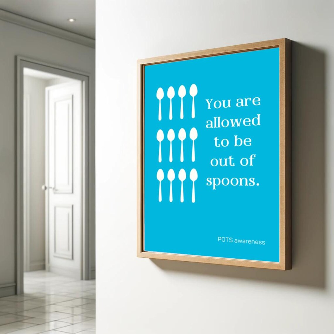 You Are Allowed To Be Out Of Spoons Poster, Retro