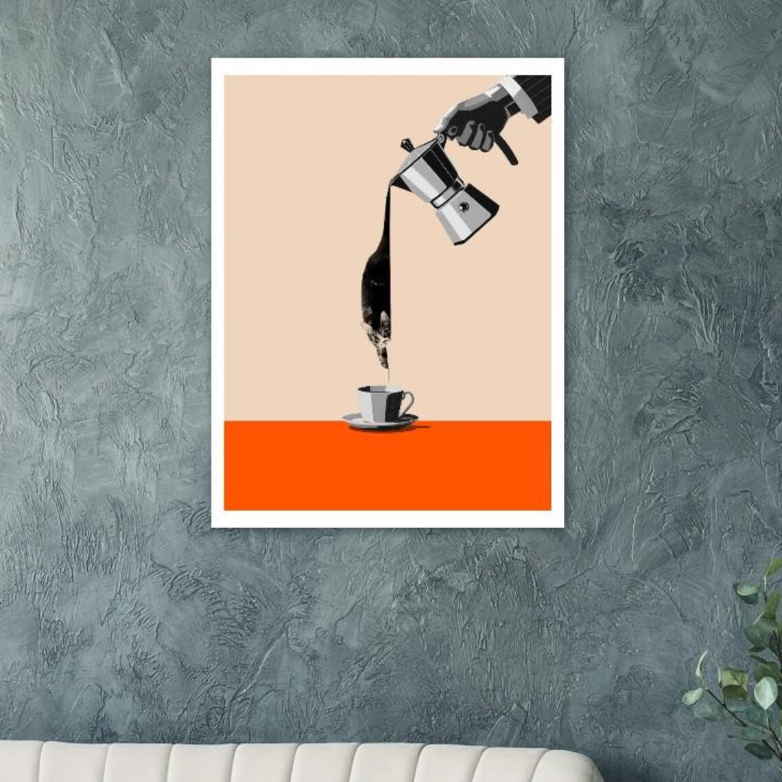 Funny Clever Cat and Coffee Kitchen Art - Image 4