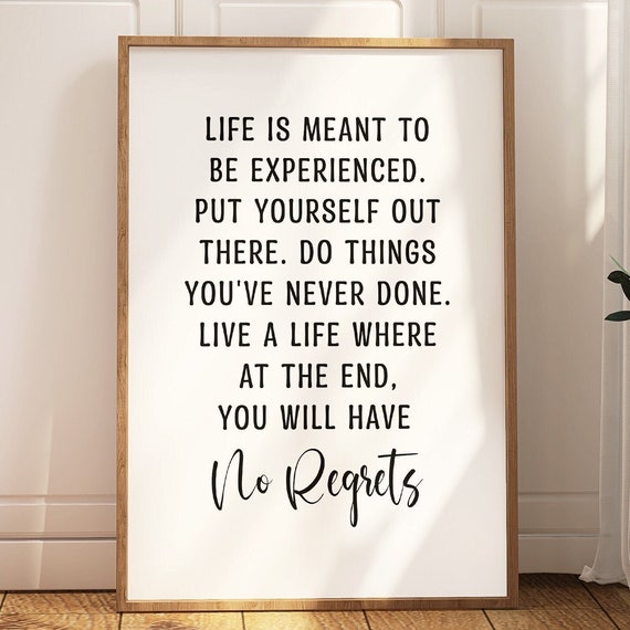 Inspirational Quote Wall Art Motivational Poster Black And White Print Inspiring Wall Decor Life Saying Typography Art Print