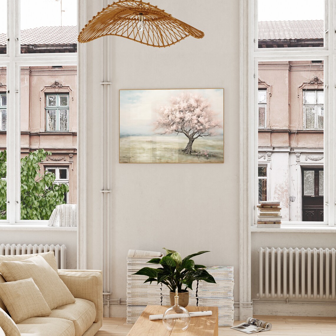 Spring Cherry Blossom Tree, Farmhouse Decor Print - Image 4