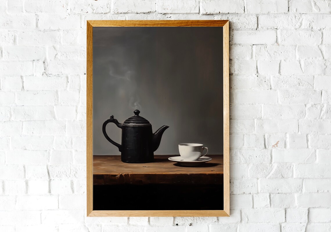 Coffee Pot Painting Vintage Kitchen Art Print - Image 2