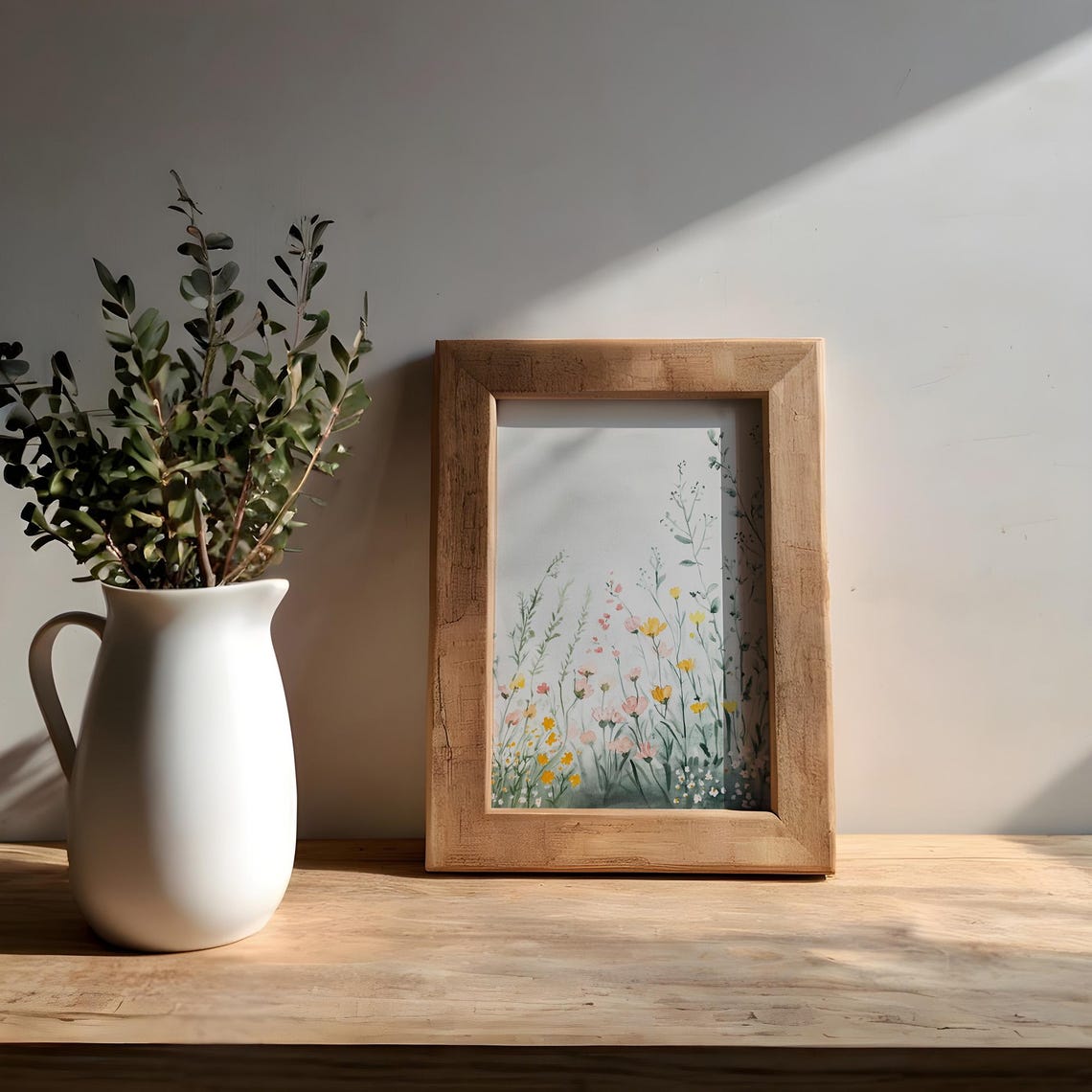 Wildflowers Painting Spring Flower Watercolor Art Print Field Of Flowers Wall Art Landscape Print Meadow Artwork Wildflower Girl - Image 8