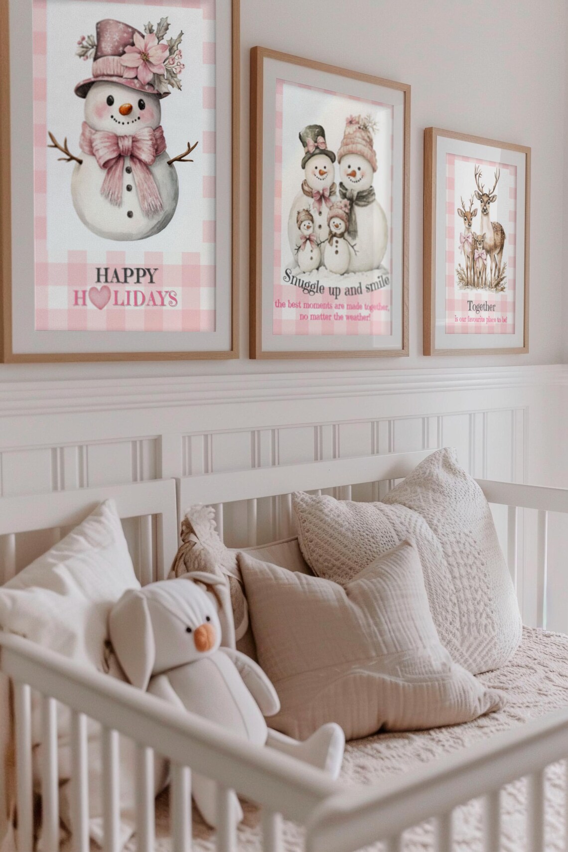 Christmas Reindeer Family Gift, Whimsical Winter Art Print - Image 3
