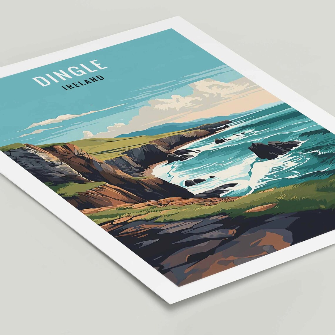 Dingle, County Kerry Travel Poster, Ireland Illustration - Image 2