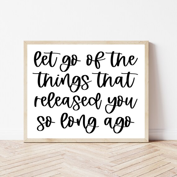 Let Go of the Things Healing Script Quote Poster for Therapist Office