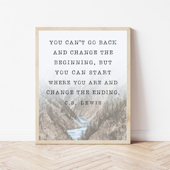 You Cant Go Back And Change The Beginning But Change The Ending Poster
