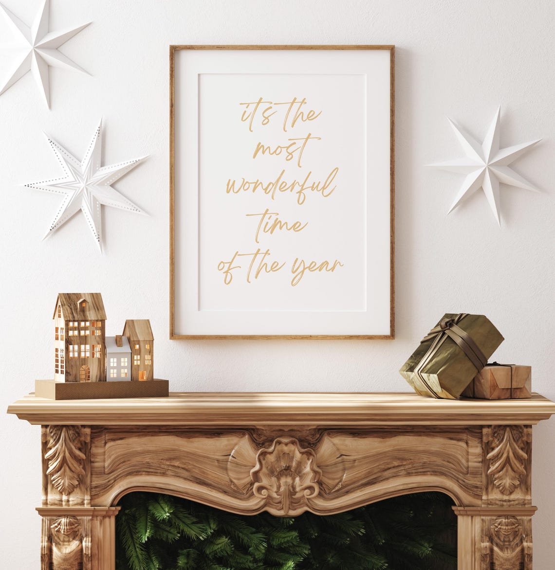 It Is The Most Wonderful Time Of The Year Gold Script Poster - Image 4
