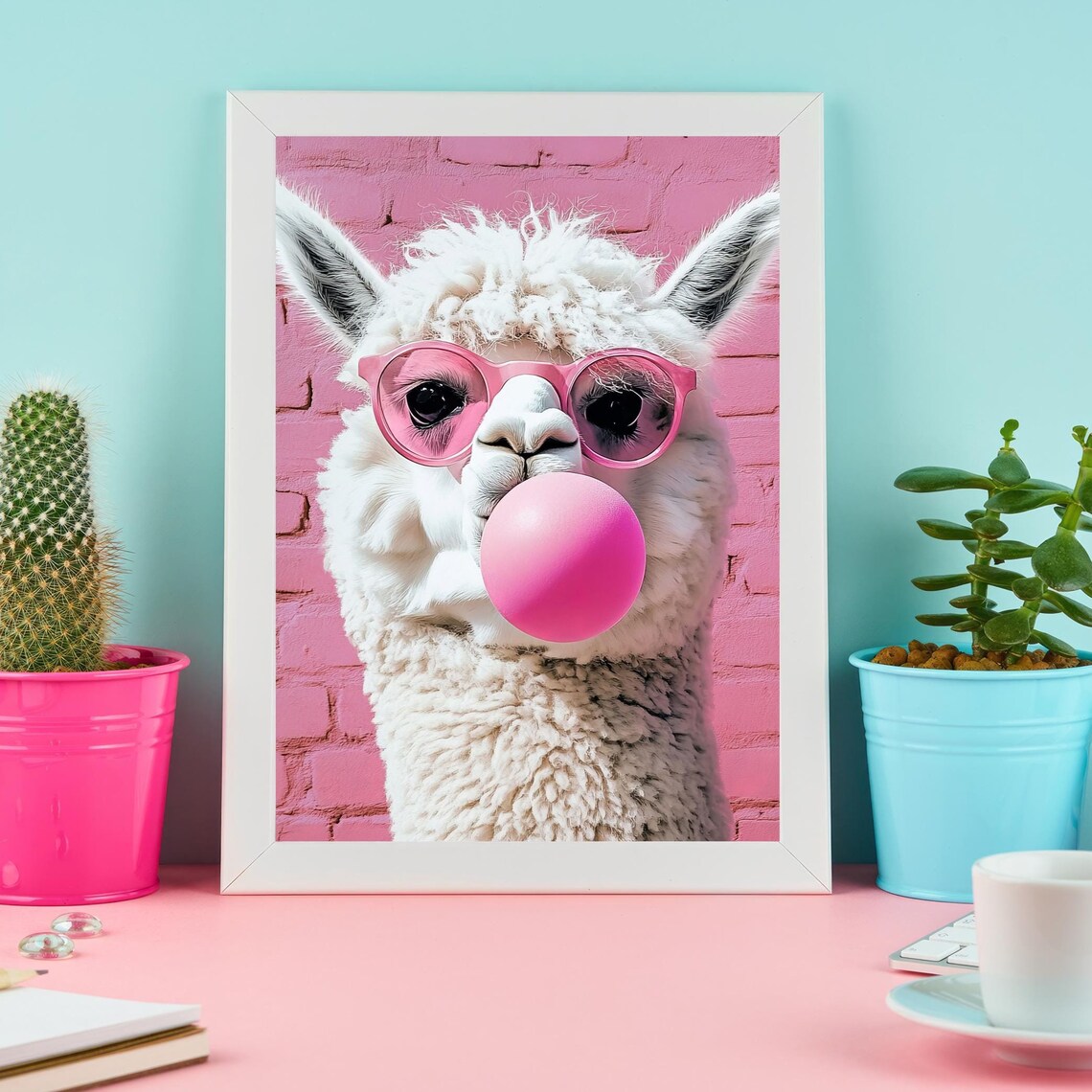 Alpaca Print, Funny Pop Art For Kid Bedroom - Image 4