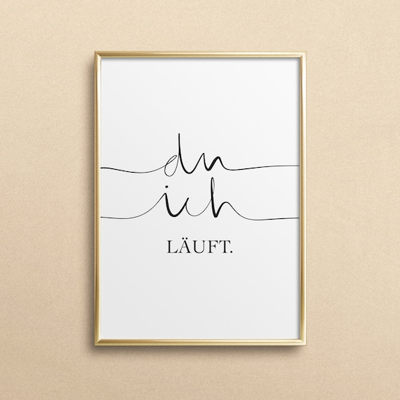 Du Ich Luft Typography Love Poster Print