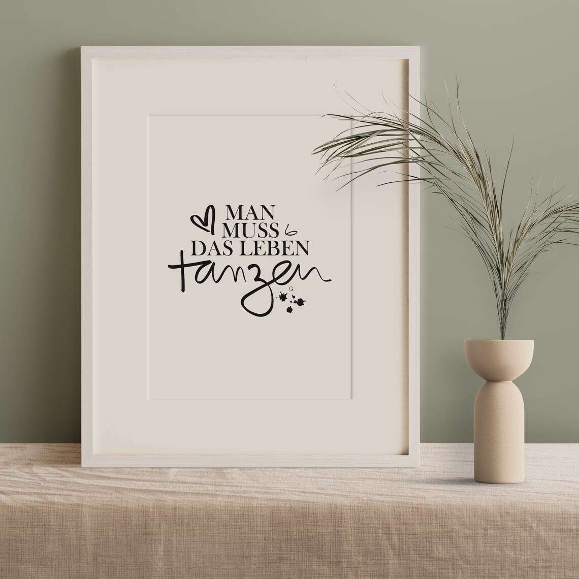 Man Muss Das Leben Tanzen Typography Art Print - Image 3