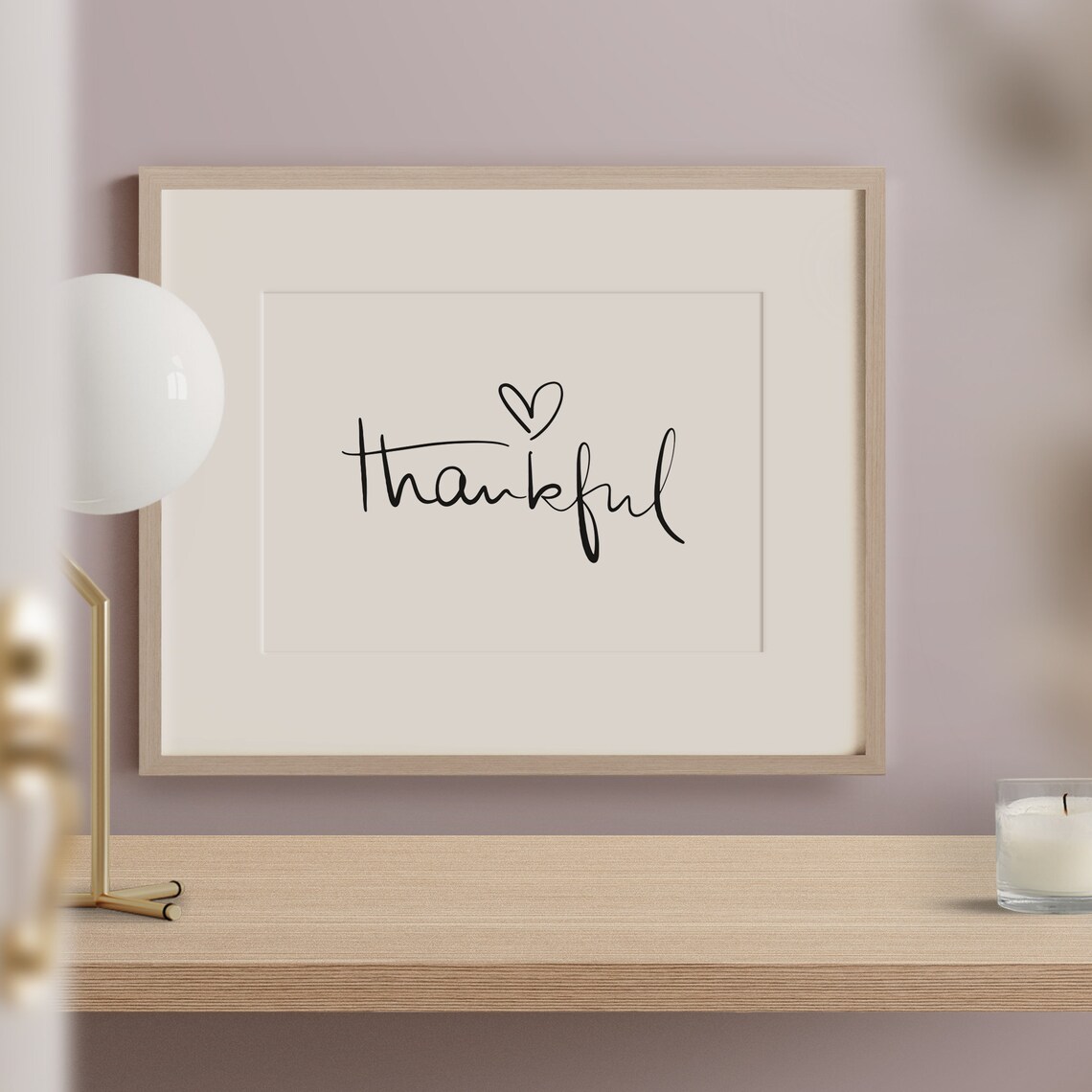 Thankful Typography Art Print, Spiritual Quote - Image 2