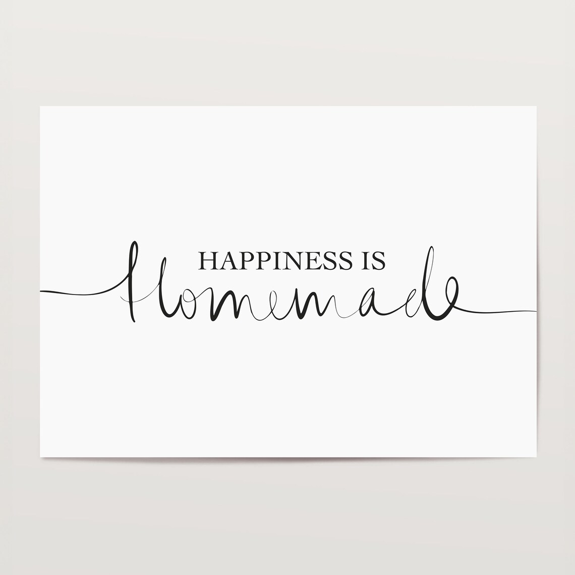 Happiness Is Homemade Typography Art Print - Image 4