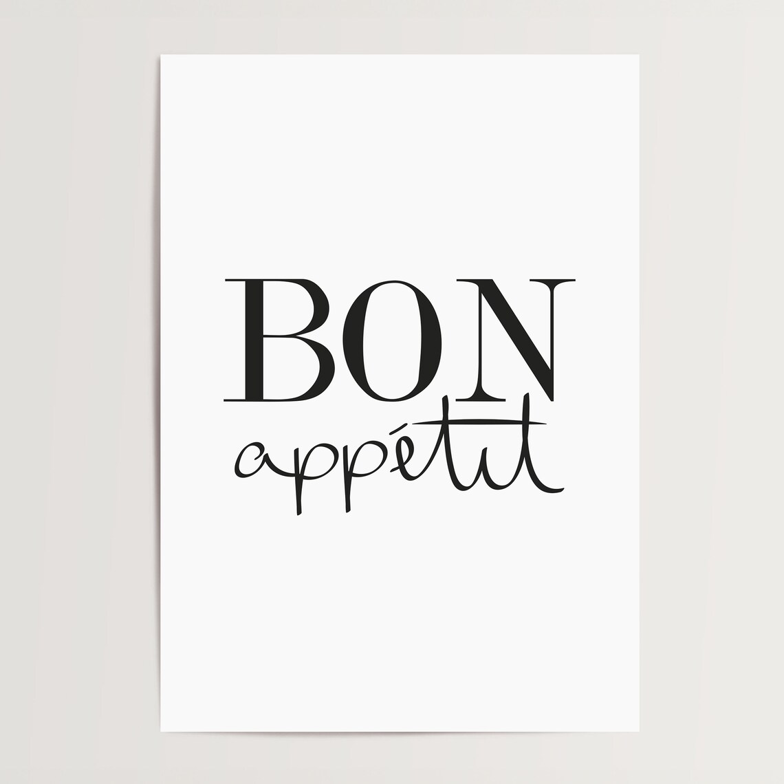 Bon Appetit Typography Kitchen Art Print - Image 4