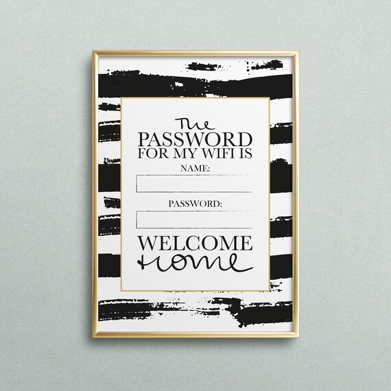 Poster Print Wallart Fine Art Print Quotes Sayings Typography Art Wifi Password For Guests House Rules Guest Rooms Home Design