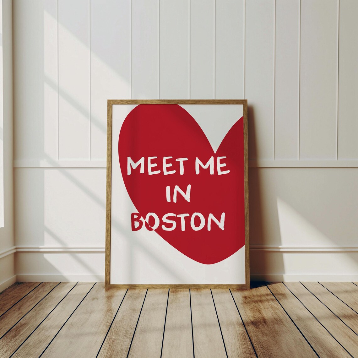 Meet Me In Boston Retro Travel Poster Art Print - Image 3