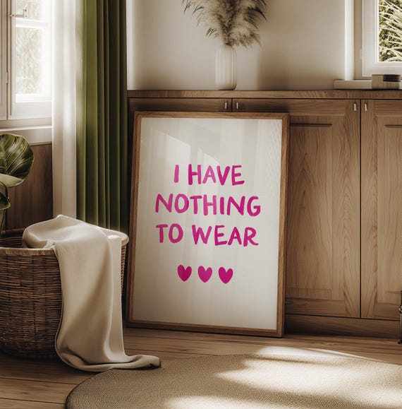 Funny Fashion Print Pink Dressing Room Decor