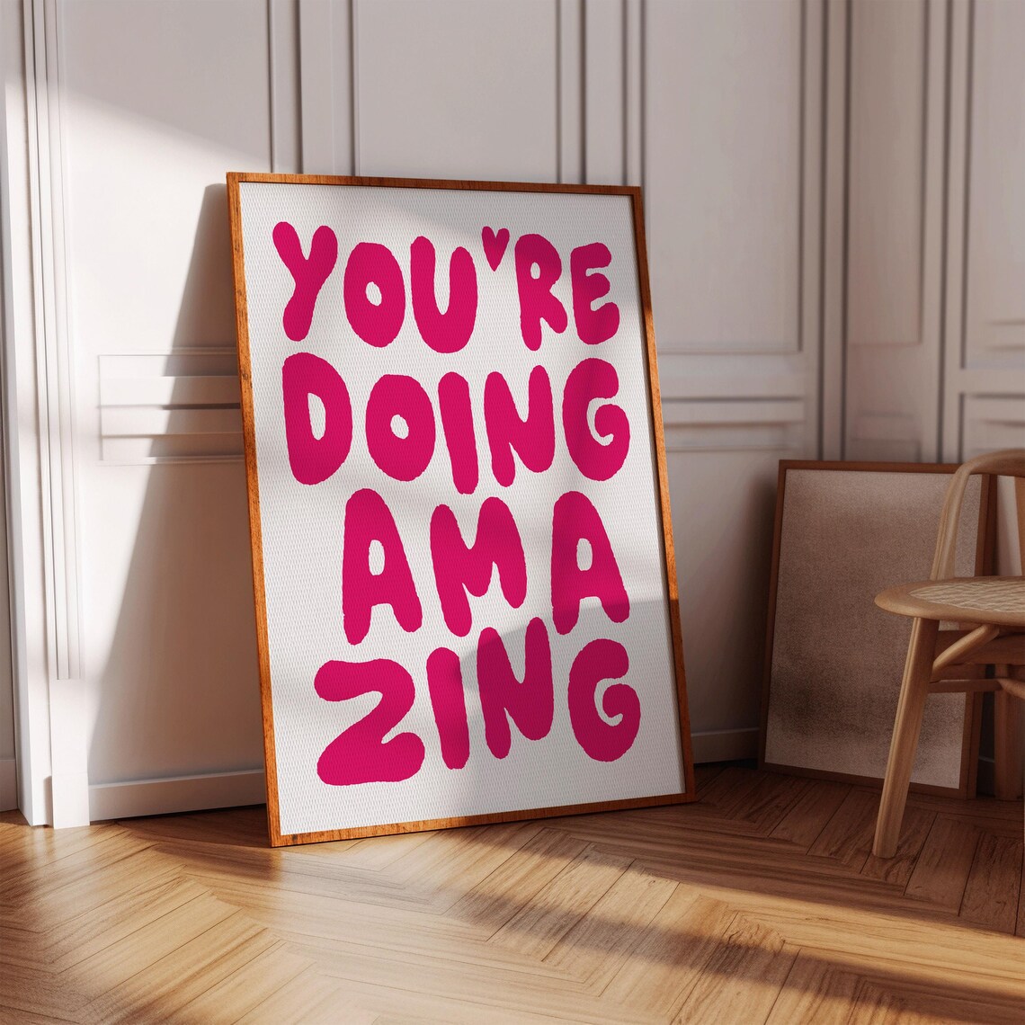 Youre Doing Amazing Pink Affirmation Wall Art Teen Girl Room Decor Trendy Preppy Bedroom Positive Quote Prints