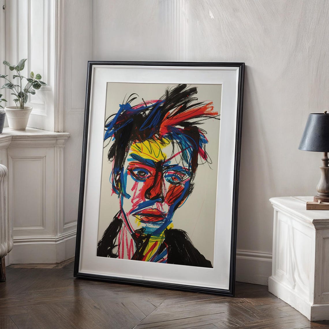 Colorful Modern Portrait Wall Art Modern Expressionist Print Bold Artistic Home Decor Modern Wall Art Wall Art - Image 5
