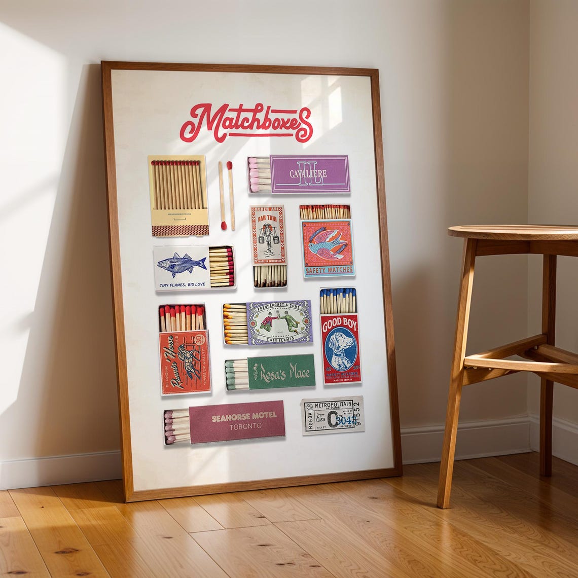 Vintage Matchboxes Retro Matchbox Collection Charming Wall Art - Image 2