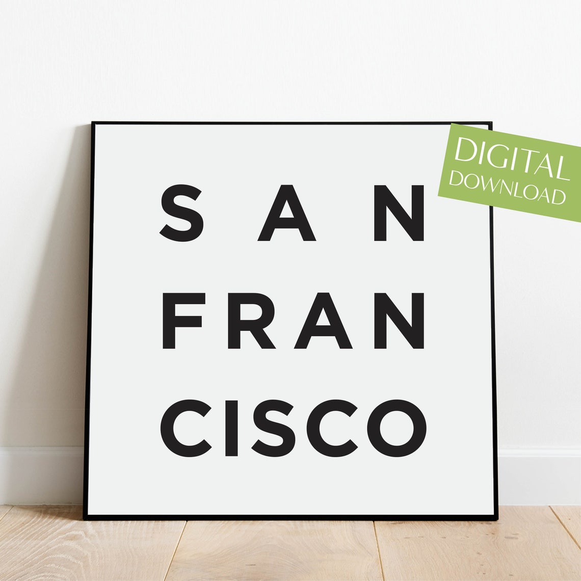 San Francisco Eye Chart Style Minimalist Typography Wall Art