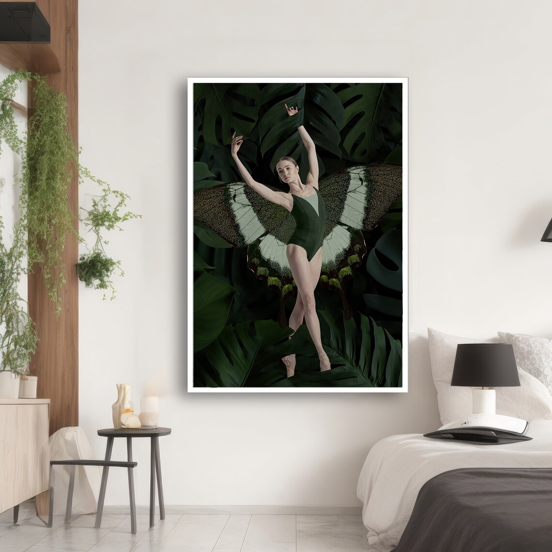 Elegant Ballet Dancer With Butterfly Wings, Wall Art Print - Image 2