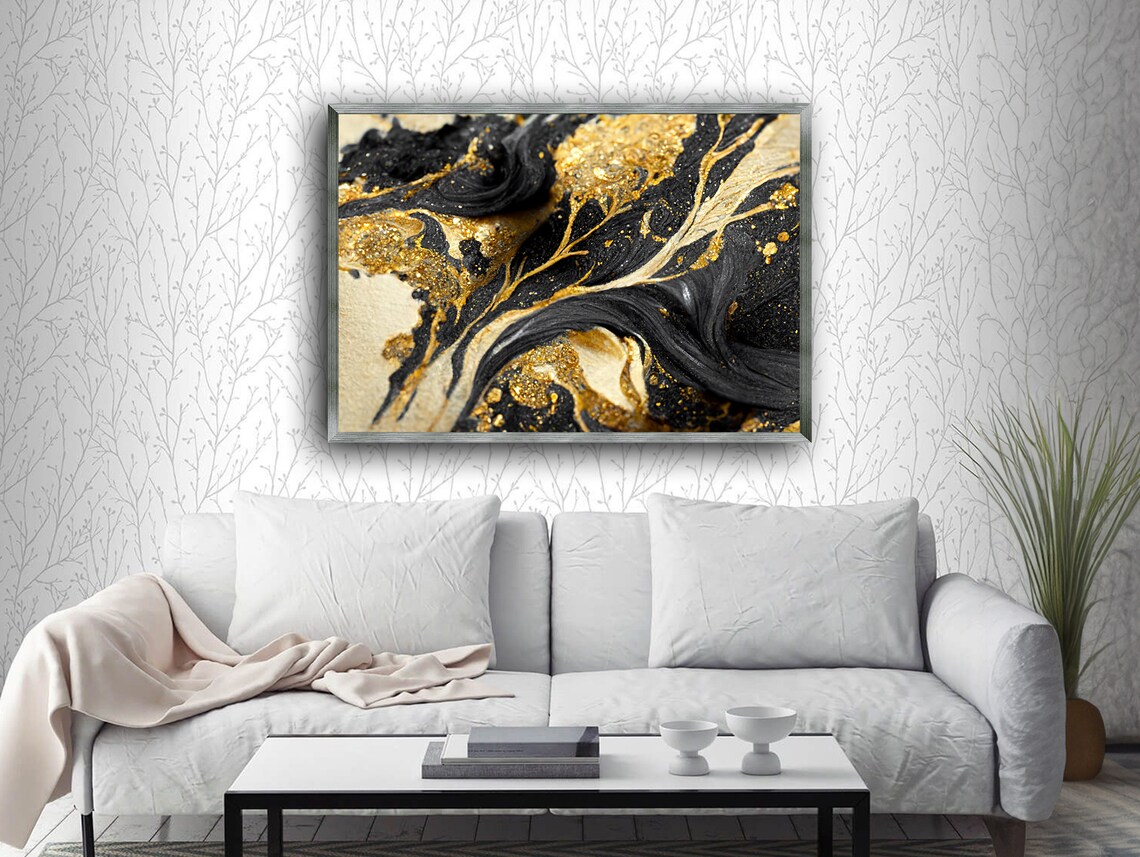 Elegance In Fluidity, Contemporary Marbled Effect - Image 5