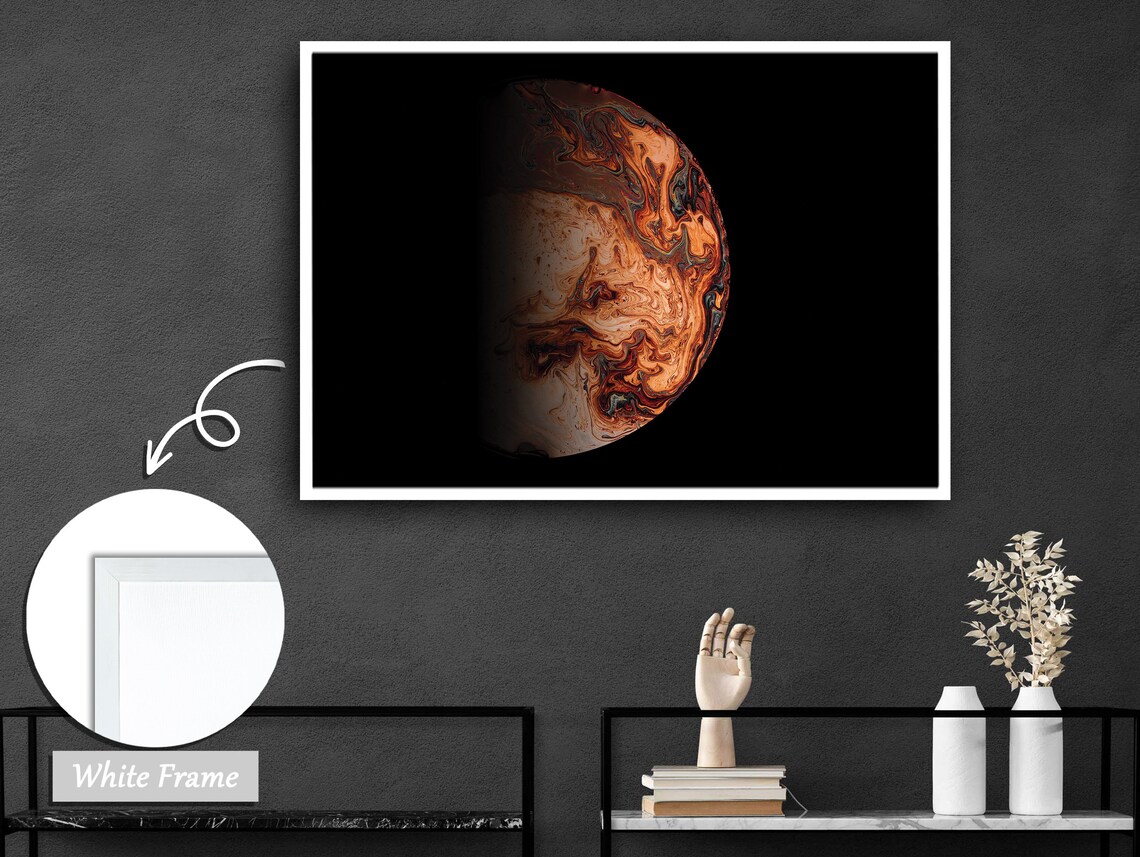 Half Planet Surreal Science Fiction Art Print - Image 3